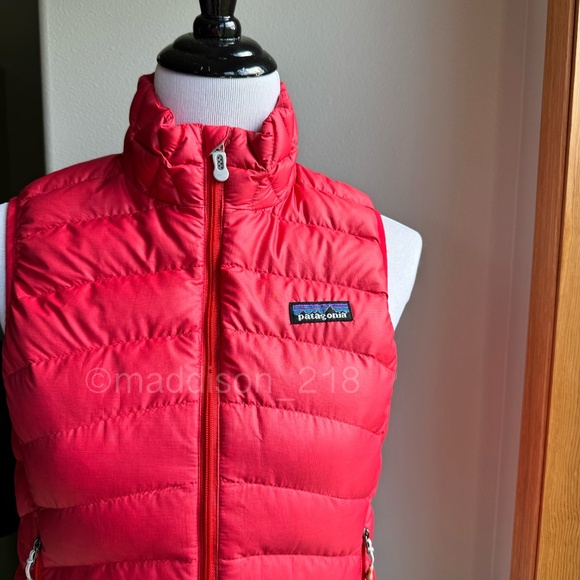 Patagonia Down Sweater Vest Small Maraschino Red Pink 800-fill-power down S - Picture 4 of 13